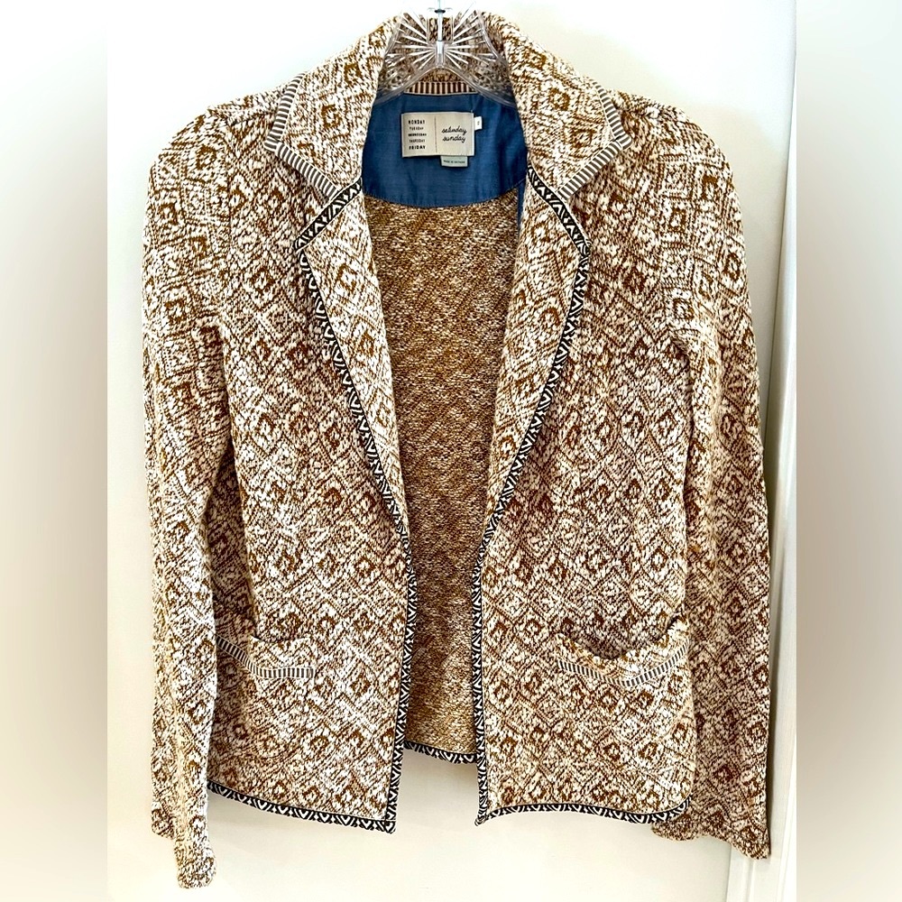 Anthropologie knit blazer